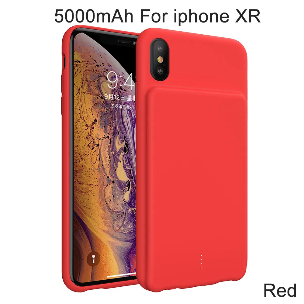 5000mAh For XR XGODY 5000 мАч умный зарядный чехол для iphone XR XSMAX внешний аккумулятор резервный чехол - Цвет: 5000mAh For XR