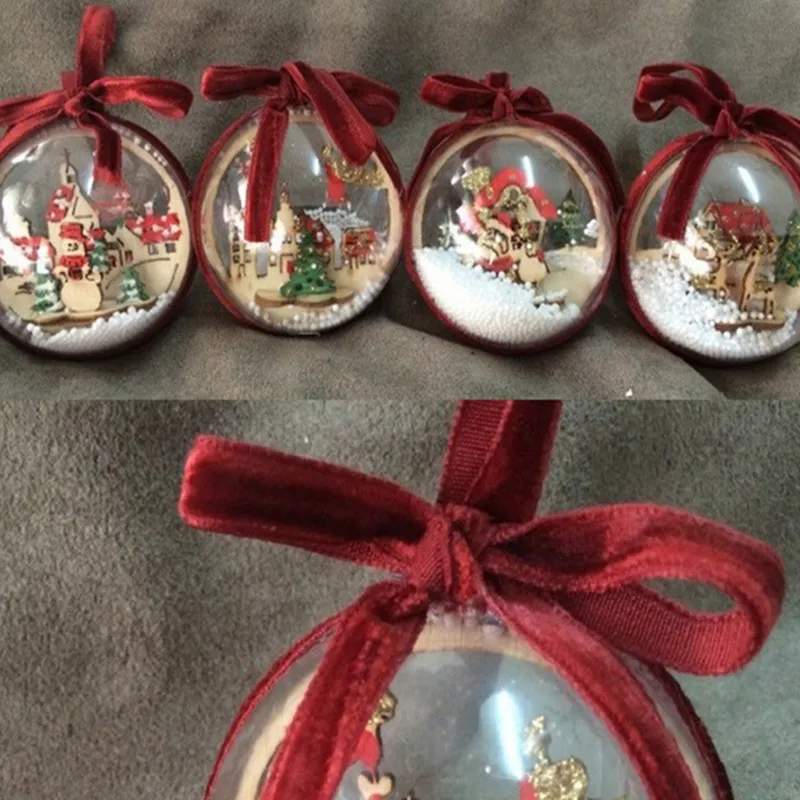 

2PCS Christmas Tree Ornaments For Home Clear Plastic Christmas Balls Decorations For Tree Christmas Ball Transparent Party Decor