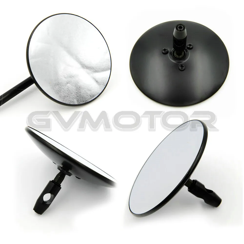 Винтажные черные/хромированные мотоциклетные зеркала 10 5 см M8 M10 зеркало заднего