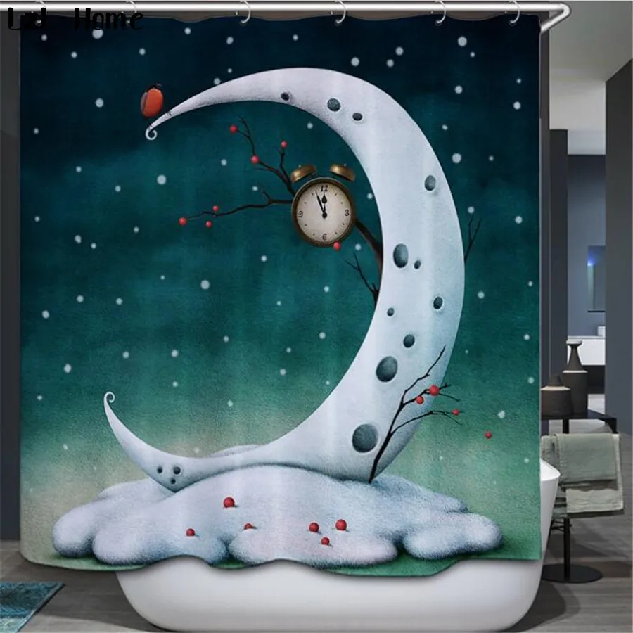 3d занавеска для душа LzL в виде бабочки дома креативная Водонепроницаемая