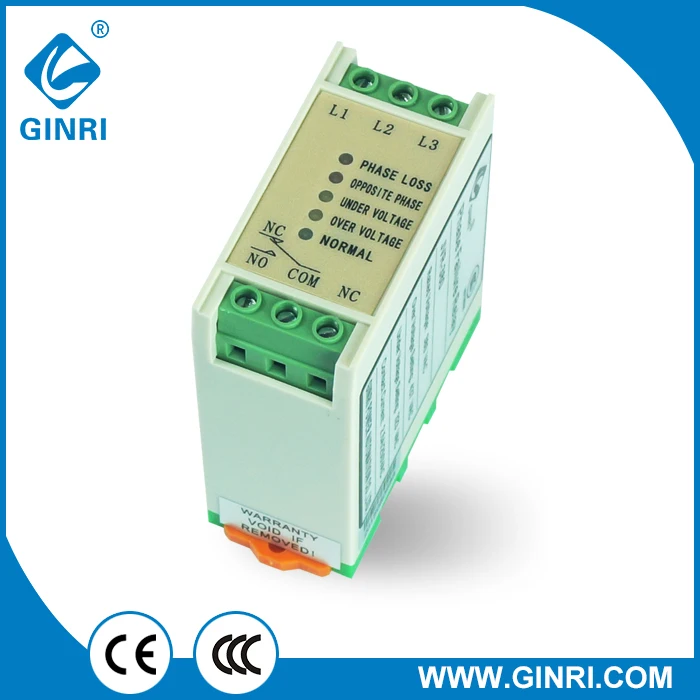 Трехфазное электронное реле защиты от потери фазы GINRI JVR 220 В 380 в 440 460 480 Бесплатная
