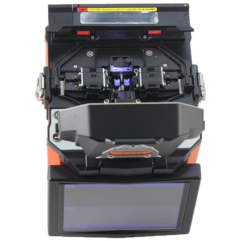 Желтовато-оранжевый автоматический оптоволоконный сварочный аппарат |