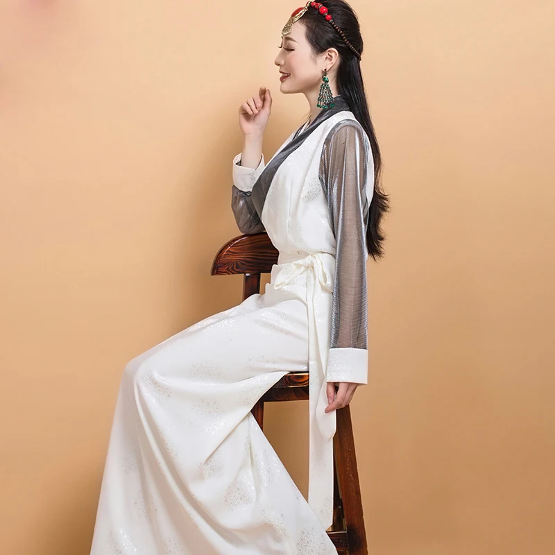 Traditional Tibetan Women Clothing Nepal Tibet Tourist costumes New Bora Ando Tibetan Long Robe Ethnic style Lhasa Gown Dress