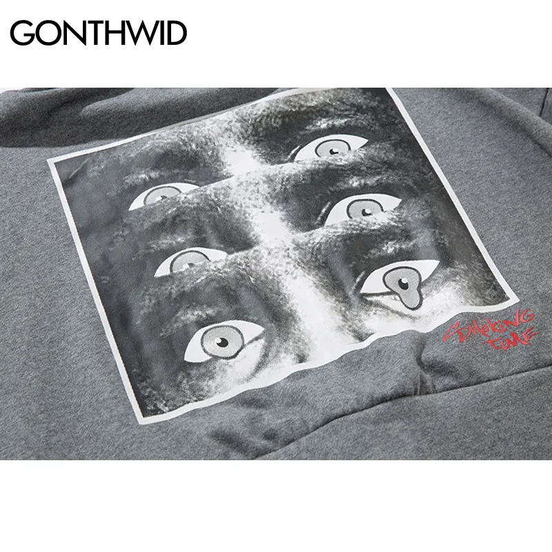 Gothwid стороны молнии полоса лоскутное Толстовки мужские 2017 печатных Расширенный