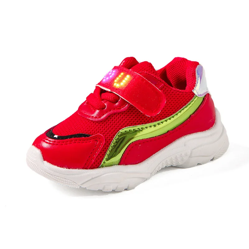 Girl's Boy's Shoes Children Kids Spring Autumn Sport Lighted Casual Cute Fashion Sneakers Footwear for Teenager | Детская одежда