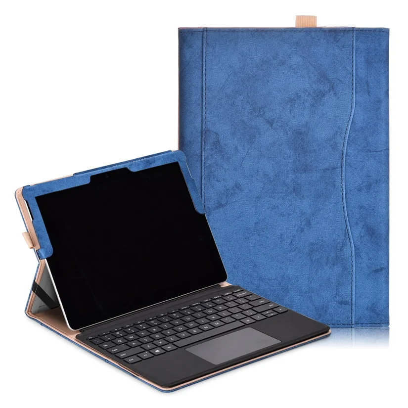 Несколько углов обзора Портфолио бизнес-чехол для microsoft Surface Go чехол 10 дюймов совместимый с клавиатурой - Цвет: Синий