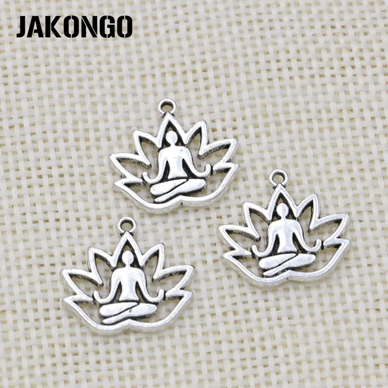 JAKONGO антикварные посеребренные подвески для йоги аксессуары изготовления