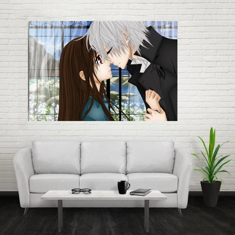 Хороший Vampire Knight плакат пользовательские холст плакат Книги по искусству украшения дома ткани Ткань плакат шелка с принтом Ткань принт - Цвет: Тёмно-синий