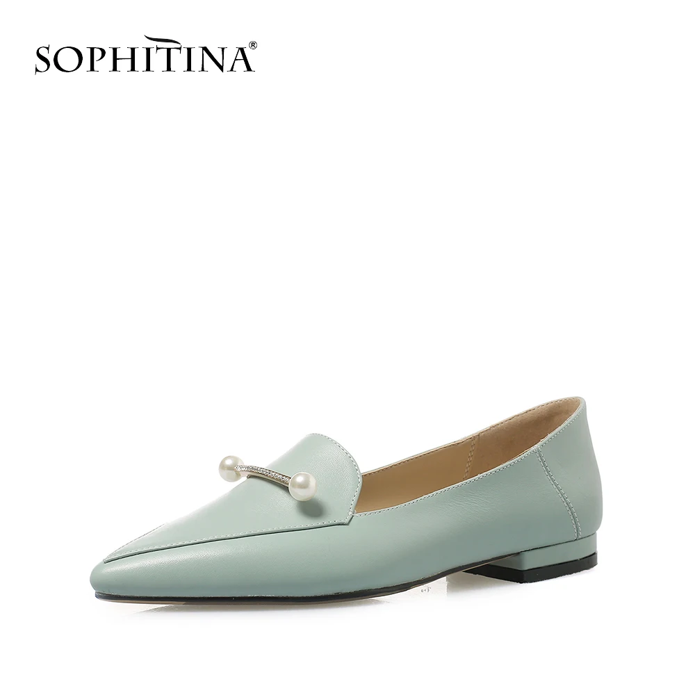 SOPHITINA/Популярная жемчужина Женские туфли лодочки Высококачественные