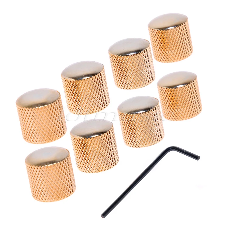 Бронзовая купольная Ручка для гитары или замена баса золото 8 шт.|dome knob|knobs for guitarfor