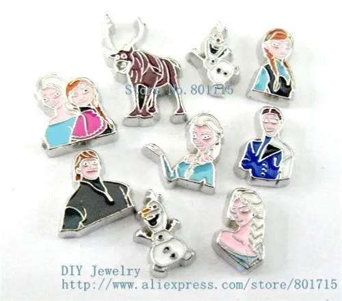 Новый стиль 10 шт смешанные стили мультяшный персонаж плавающий медальон живые