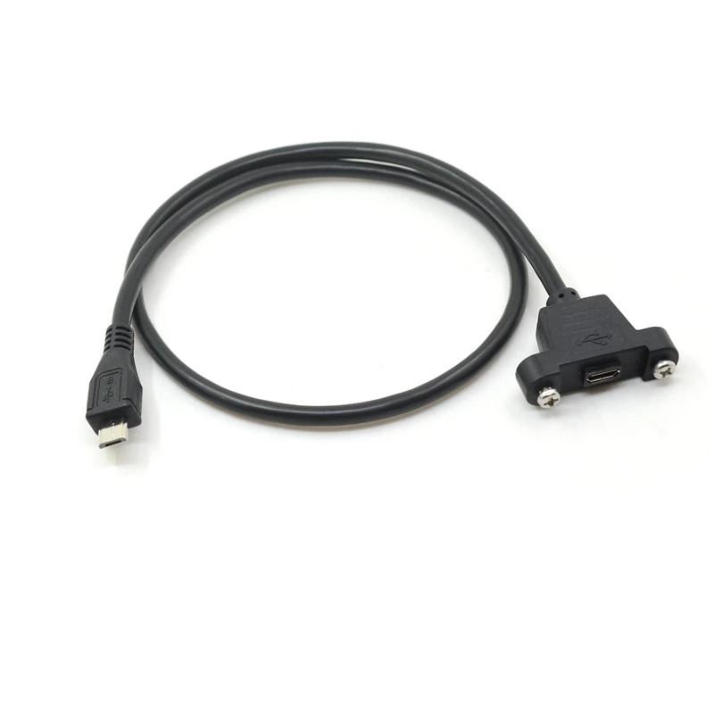 Micro USB 5pin Up Down Left Right Angled Elbow 2.0 Male to Female Extension Cable With Panel Mount Hole 30cm 50cm | Электроника