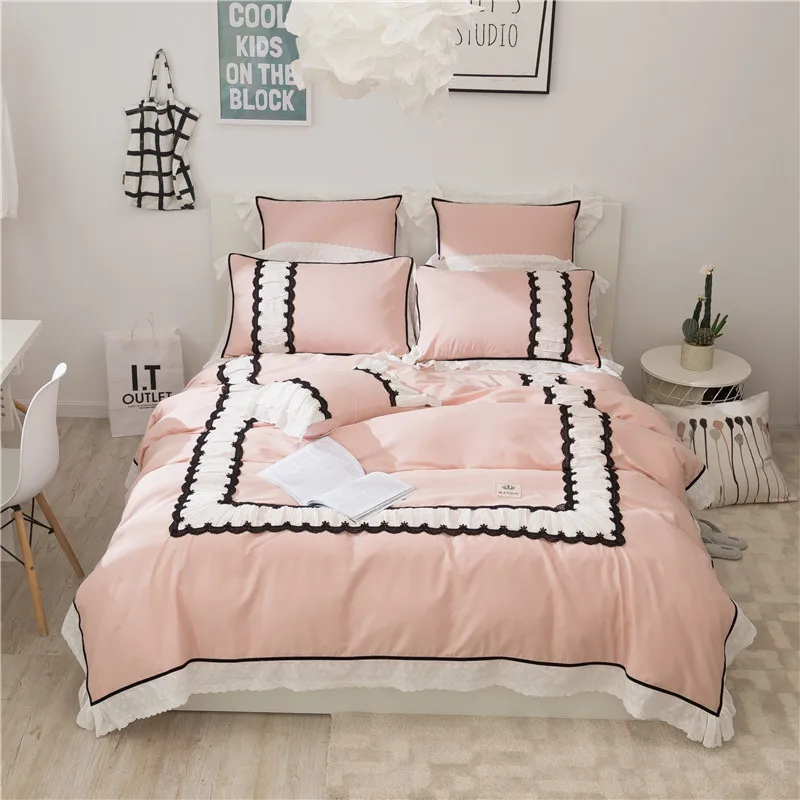 Комплект постельного белья из хлопка и льна с вышивкой | Дом сад