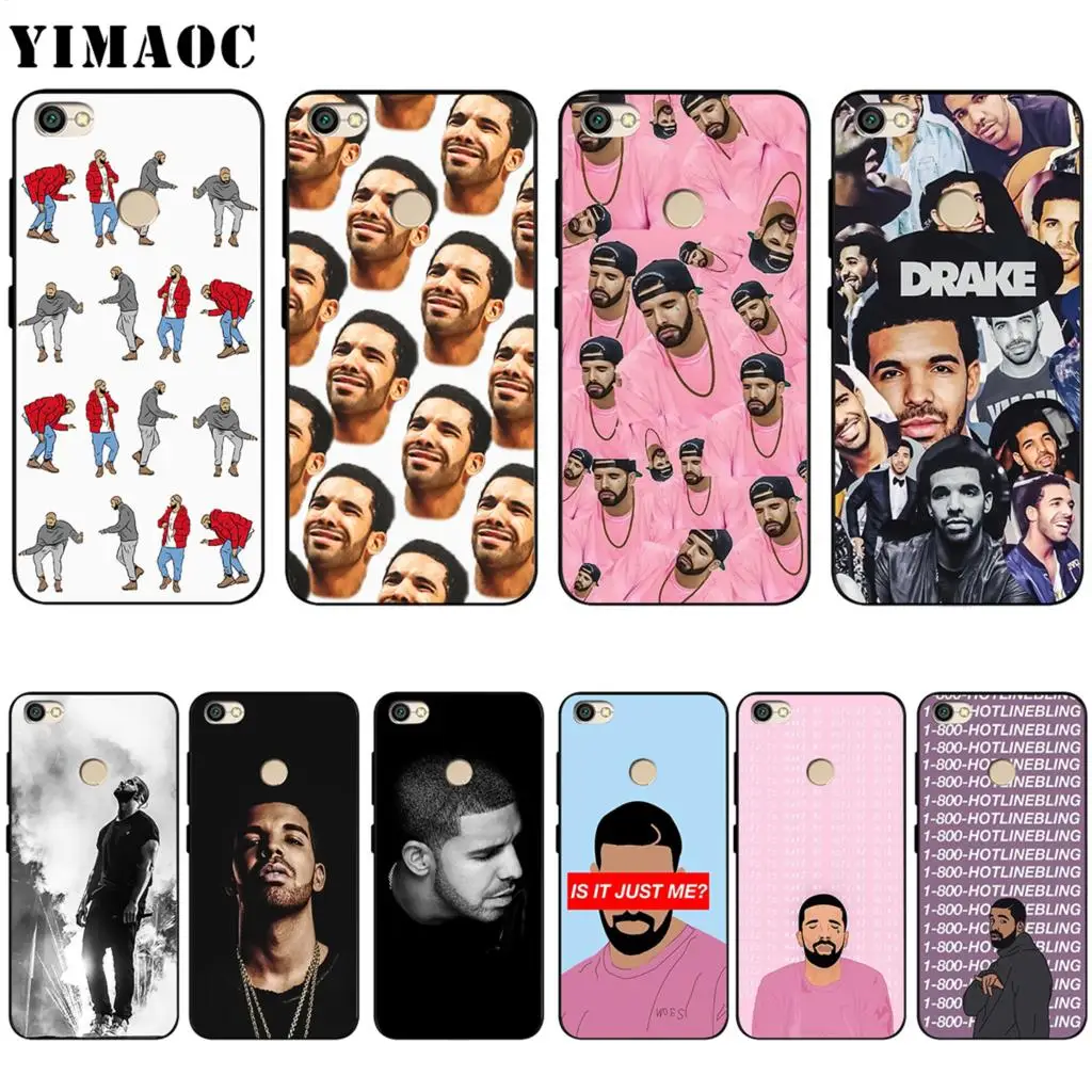 Силиконовый чехол YIMAOC Drake Rapper для Xiaomi Redmi Note 4 4x 4a 5 5a 6 8 Pro Prime Plus|Бамперы| |