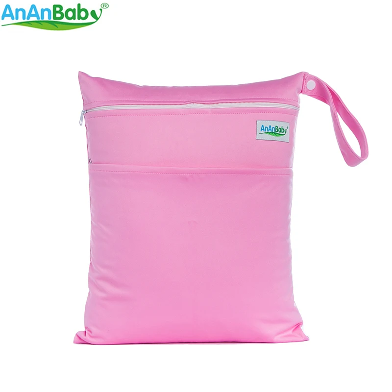 AnAnbaby однотонная искусственная ткань цвет обычный с карманами на молнии 1 шт.|diaper