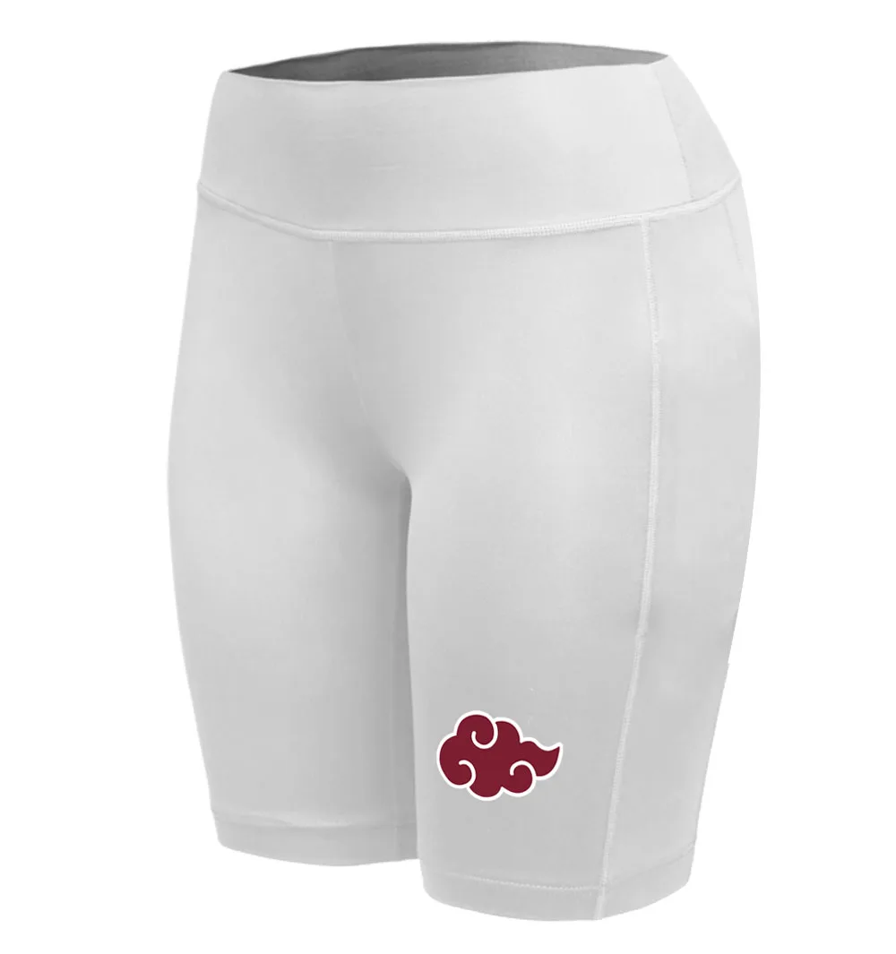 Женские компрессионные шорты Naruto Shippuden быстросохнущие с листьями и облаками 3