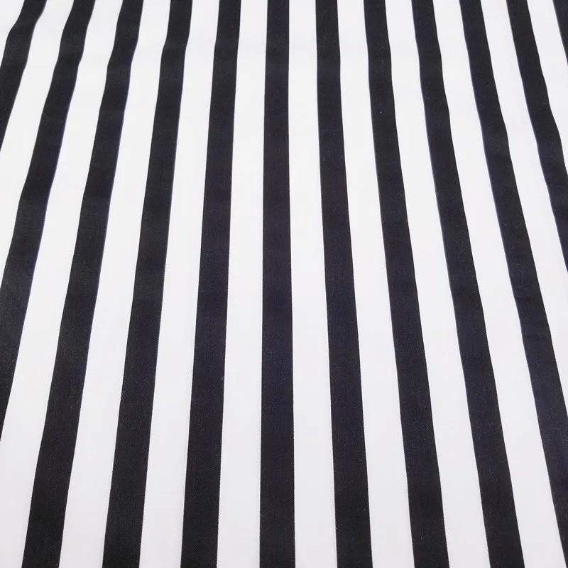 Черный узор 100% хлопок Лоскутная Ткань в полоску/цветочный/Животный/узор горошек