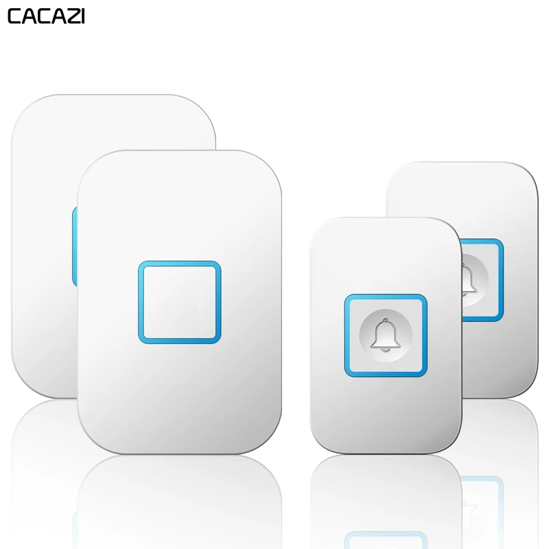 Умный беспроводной водонепроницаемый дверной звонок 2 кнопки приемника вилка