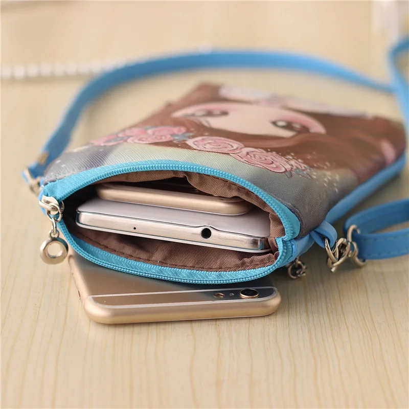 Кошелек для мелочи из искусственной кожи с мультяшным принтом персонажей