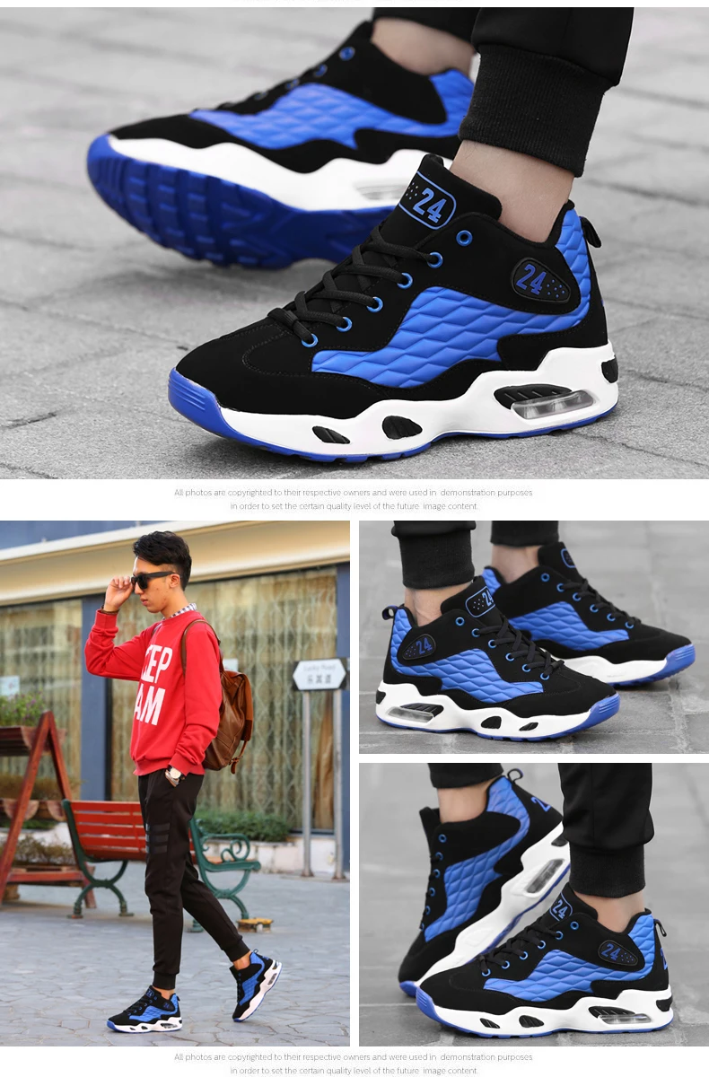 New Basketball Shoes for Men Comfortable Cushioning Athletic Shoes Air-cushioned Outdoor Sport Shoes Basket Breathable Sneakers