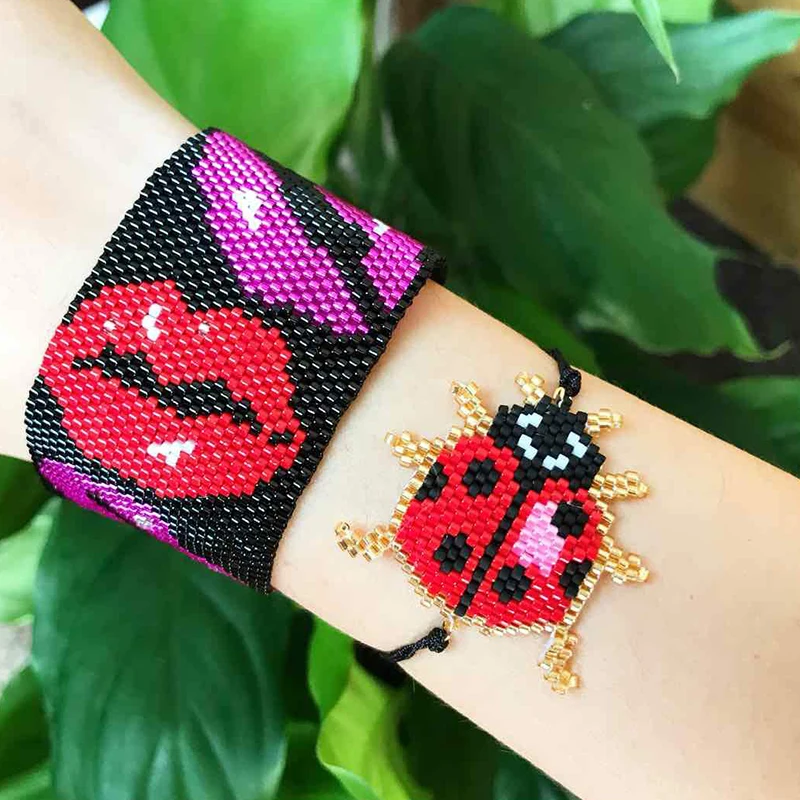 SHINUSBOHO Жук браслеты пчела Браслеты Модный браслет с насекомыми для мужчин Miyuki счастливый браслет для женщин Delicas очаровательный подарок ребенку