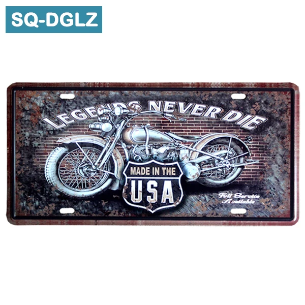 [SQ-DGLZ] Hot Route 66 номерной знак Магазин Бар Украшение стены оловянный знак винтажный металлический знак домашний декор живопись таблички плакат - Цвет: 0034