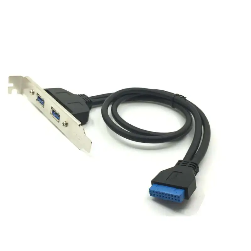 Материнская плата USB 3 0 19/20 Pin Заголовок в 2 порта Tyep A женский кабель для