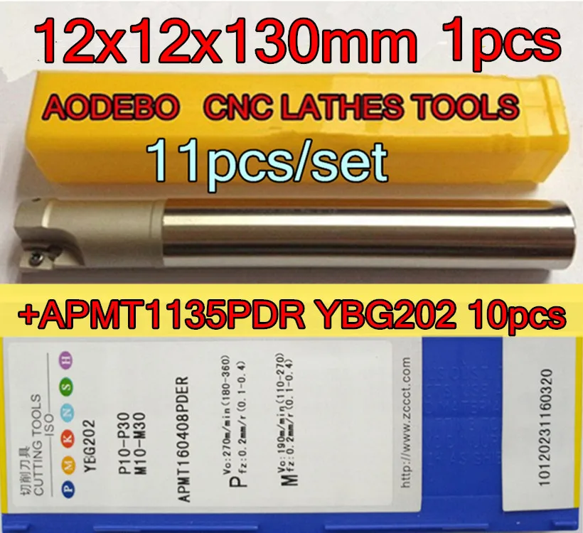 12x12x130mmx1F 300R фрезерный станок с ЧПУ 1 шт. + 10 ZCC.CT APMT1135PDR YBG202 обработка нержавеющей