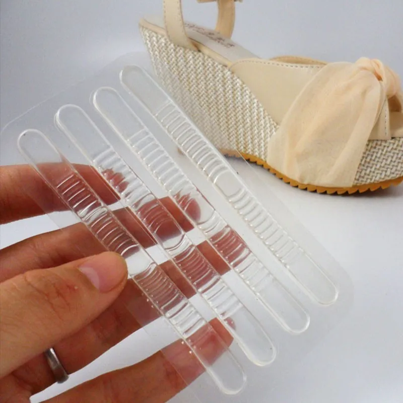 4 шт. прозрачные стельки на тонком каблуке в полоску вставки для ног облегчение