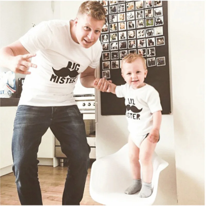 Летняя коллекция 2017 года футболка для Отца и Сына подходящая одежда семейный