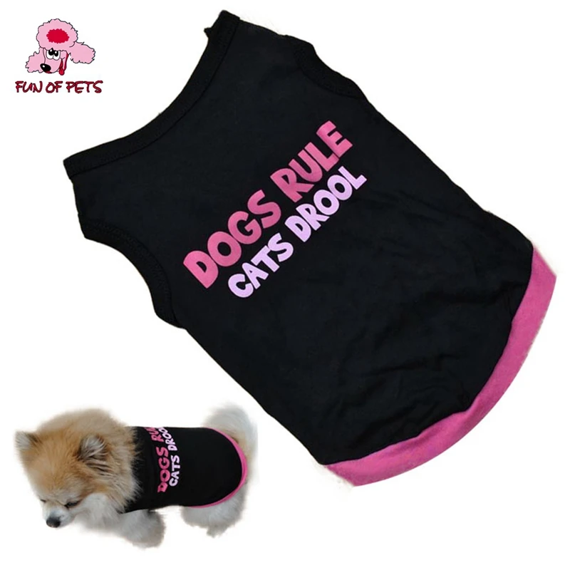 2017 Товары для Собак Правило кошек слюни Стиль жилет собак (XS L) летом черный одежда
