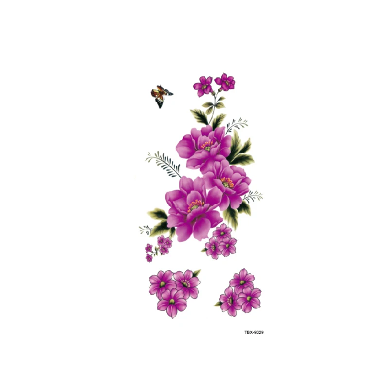 19 Новые 24 стиля Искусственные цветы руки тату наклейки на плечо флеш-тату из хны поддельные водонепроницаемые Временные татуировки для женщин на теле - Цвет: 19
