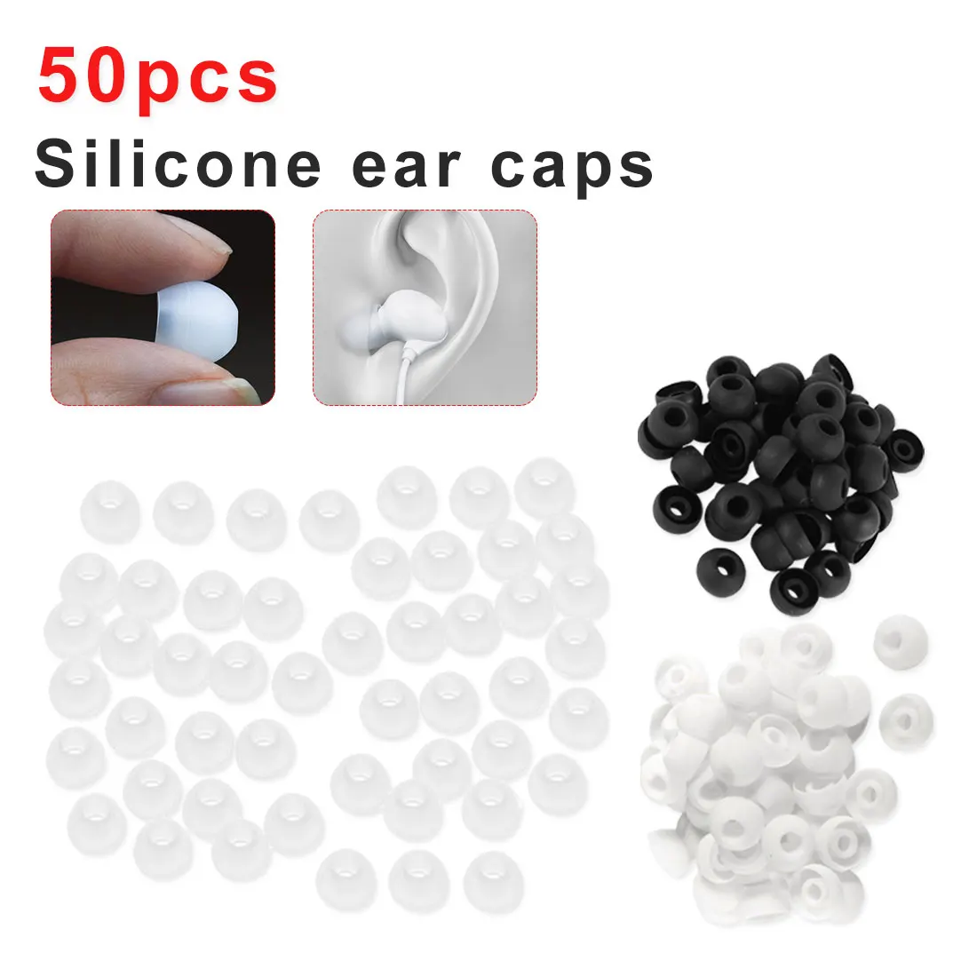50 шт./лот мягкий силиконовый чехол для наушников сменные чехлы аксессуары