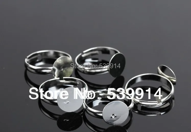 50 шт./лот 10 мм основание для кольца сделай сам Регулируемые заготовки клей на