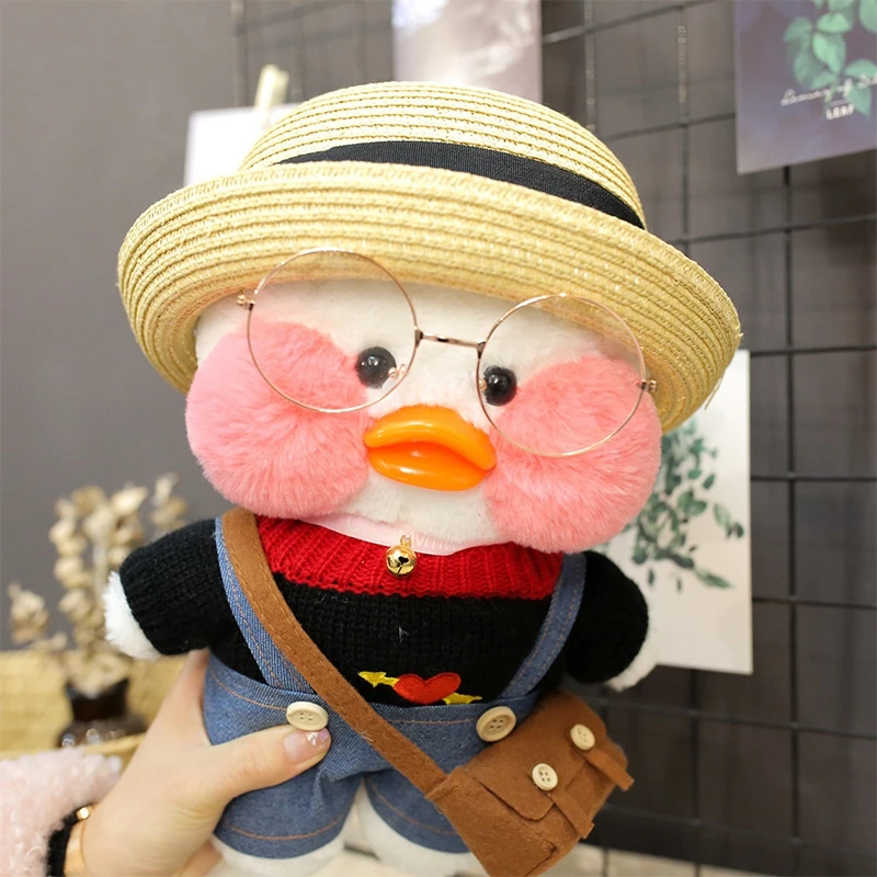 TOY169-31 New Hot 30CM Kawaii LaLafanfan Cafe Duck Plush Toy Cartoon Animal Cute Doll Soft Hair Filled Children Dolls& stuffed Toys Gifts - Цвет: TOY169-31