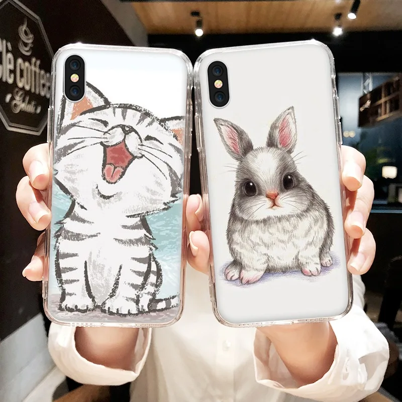 Чехол KISSCASE с рисунком кролика кота для Samsung Galaxy A5 2017 чехол S6 S7 Edge S8 S9 Plus A3 A7 J3 J7 Fundas