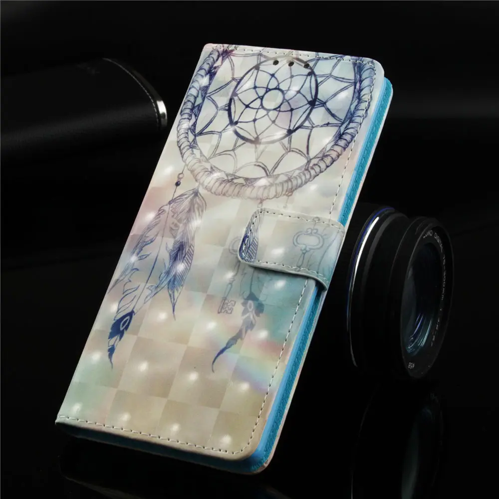 Для huawei Y5 Y7 Prime Y6 Y9 Nova 3i 2i флип-чехол-книжка Стильный чехол-портмоне из кожи Стильные 3D роспись визуальный со слотами для карт
