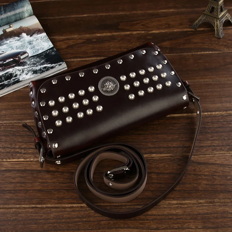 Лидер продаж 2018 Брендовая женская сумка с заклепками на плечо женские сумки