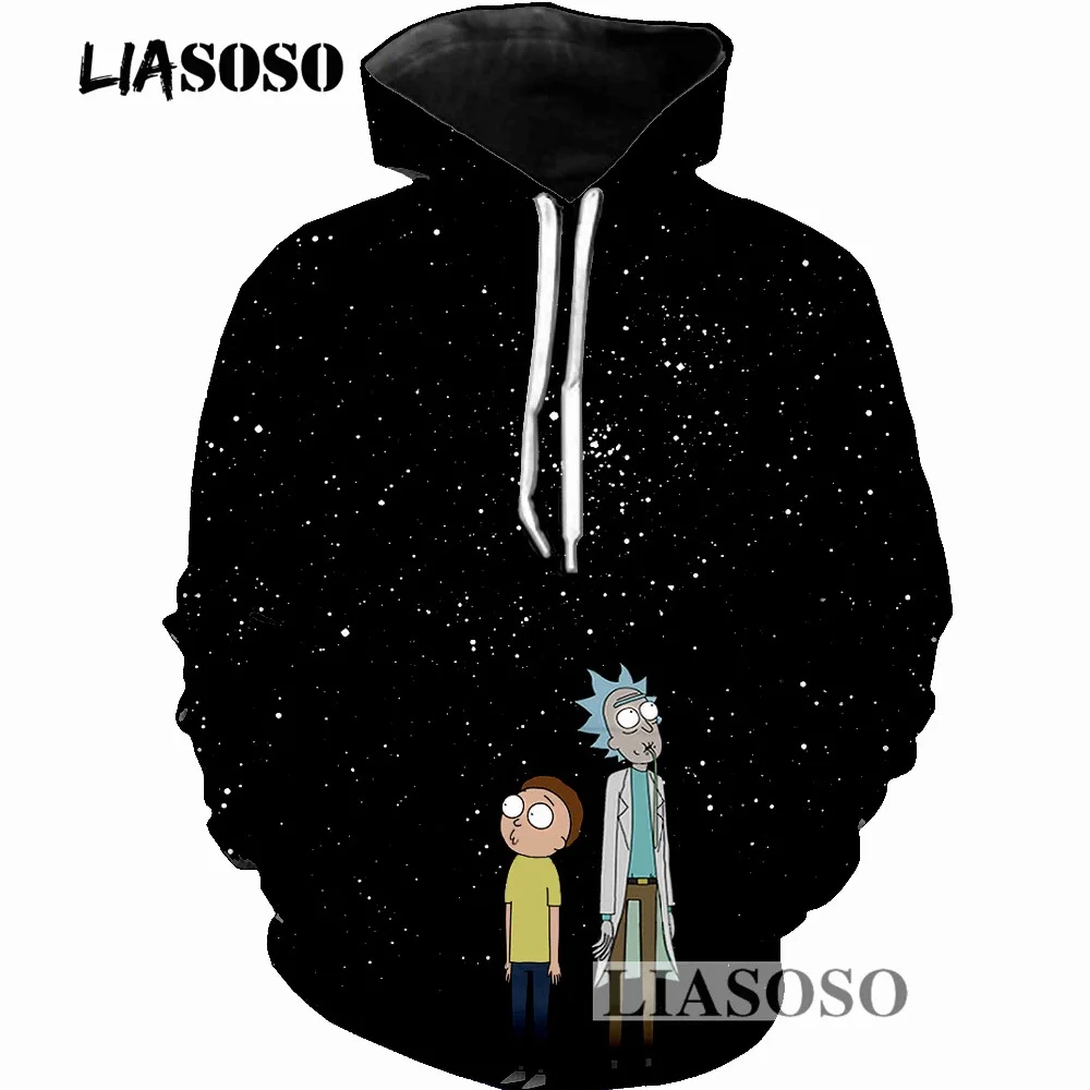 Liasoso Для мужчин/Для женщин Повседневное прохладный черный с капюшоном верхняя