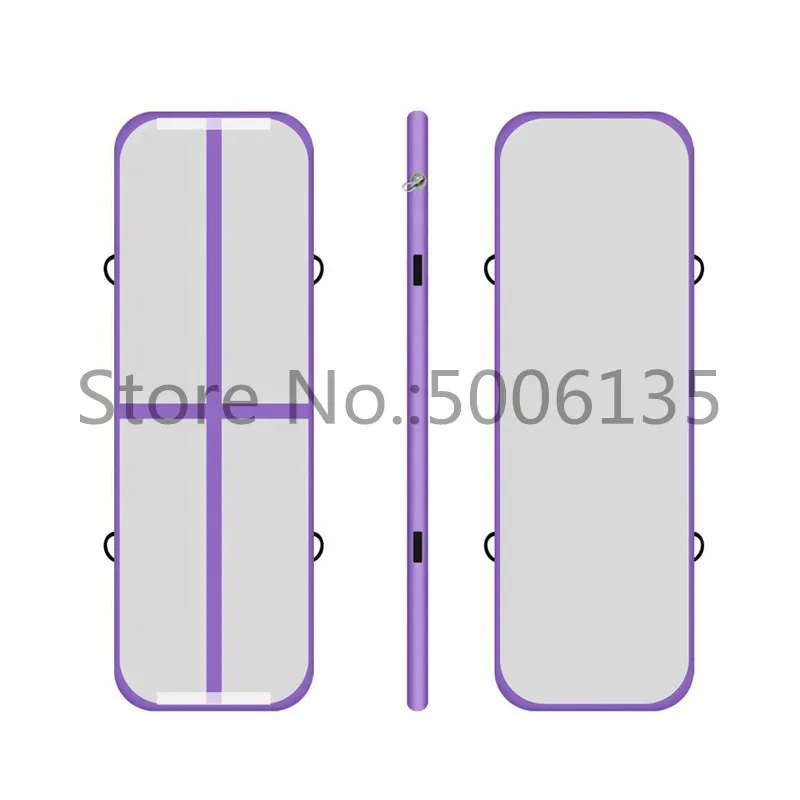 purple Надувной Tumbing коврик Airtrack,, 1 м* 0,6 м* 0,1 м, гимнастический коврик, надувная гимнастическая барабанная дорожка, воздушный блок, воздушная доска - Цвет: purple
