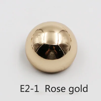 E2-1 gold Meetee 10 шт. 12-28 мм Металлические плоские грибные пуговицы пальто декоративная пряжка костюм DIY Рубашка Одежда Ремесло Швейные аксессуары E2-1/E3-1 - Цвет: E2-1 gold