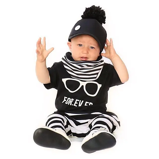 Baby Boy Одежда 2 шт. С Коротким Рукавом Футболки Топы+ брюки Набор Одежды Костюмы из The Beatles печати bebe набор - Цвет: As picture