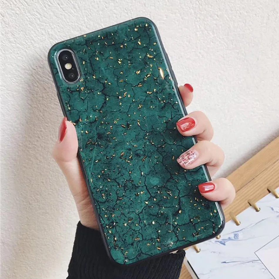 Glitter Phone Cases For iPhone 11 Pro Max XR XS MAX X 8 7 6 6S Plus Case Coque Shell Soft Emerald Covers |