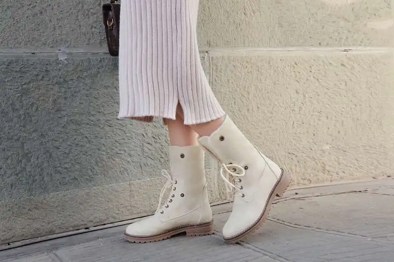 ASILETO/ковбойские ботинки из джинсовой ткани осенне-зимняя обувь на шнуровке