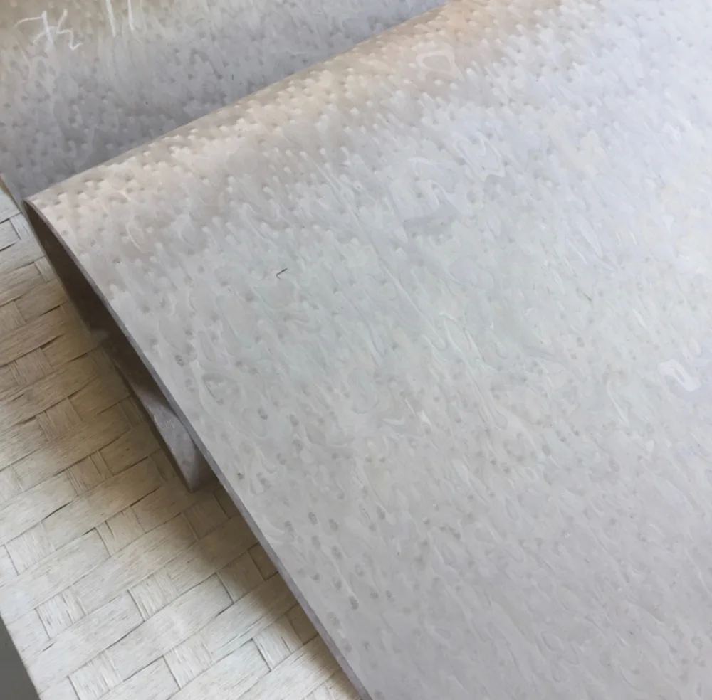 L:2.5Meters. Width:60mm Thickness:0.25-0.3mm Technology Wood Veneer Sliver Grey Cat Eye Veneer Furniture Decorating Sound Skin