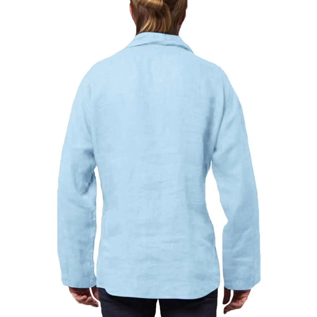 Однотонная Черная Мужская рубашка ropa hombre, летняя повседневная льняная и хлопковая рубашка с длинным рукавом, Мужская Облегающая рубашка Camisas De Hombre