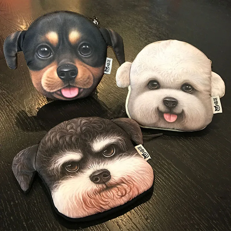 Брелок для ключей Чихуахуа Dachshunds 3D собака сумка монет брелок плюшевый Кошелек