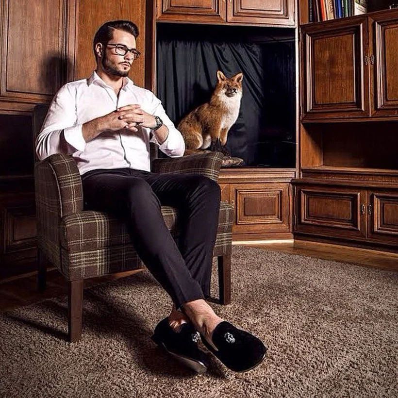 Piergitar новые модные мужские бархатные туфли ручной работы с металлическим черепом