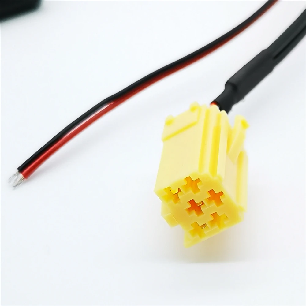 Автомобильный желтый 6Pin Mini ISO Aux in Bluetooth модуль аудио адаптер кабель для Fiat 500 Bravo