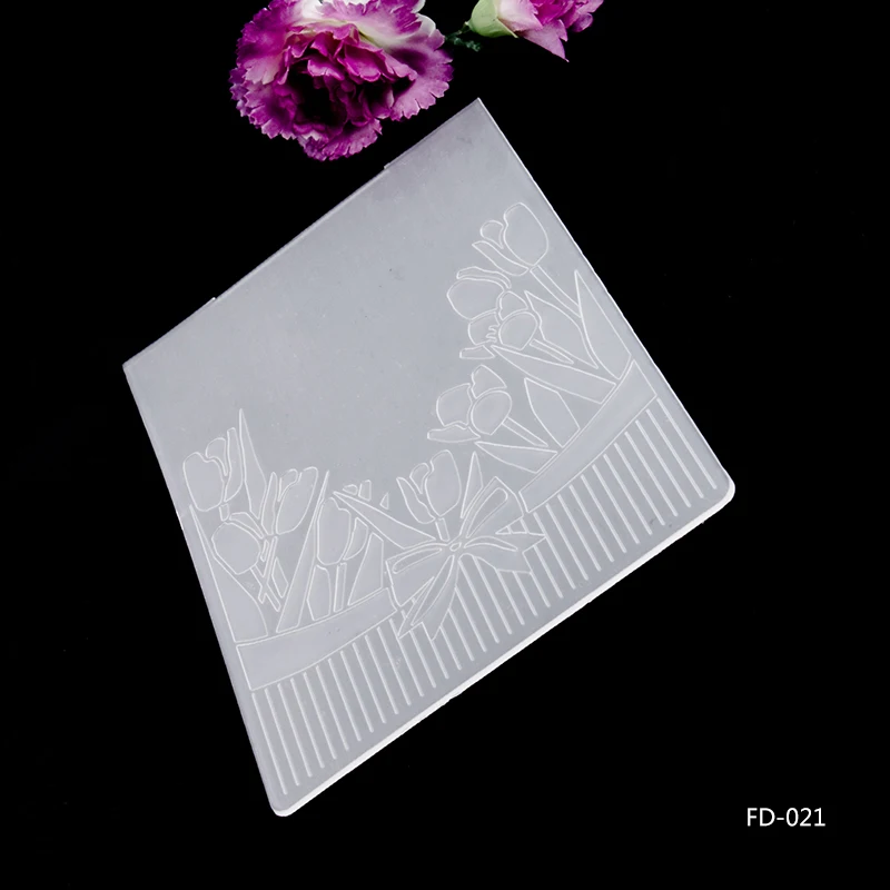 Скрапбукинг тюльпан сделай сам режущие штампы пластиковая папка для тиснения